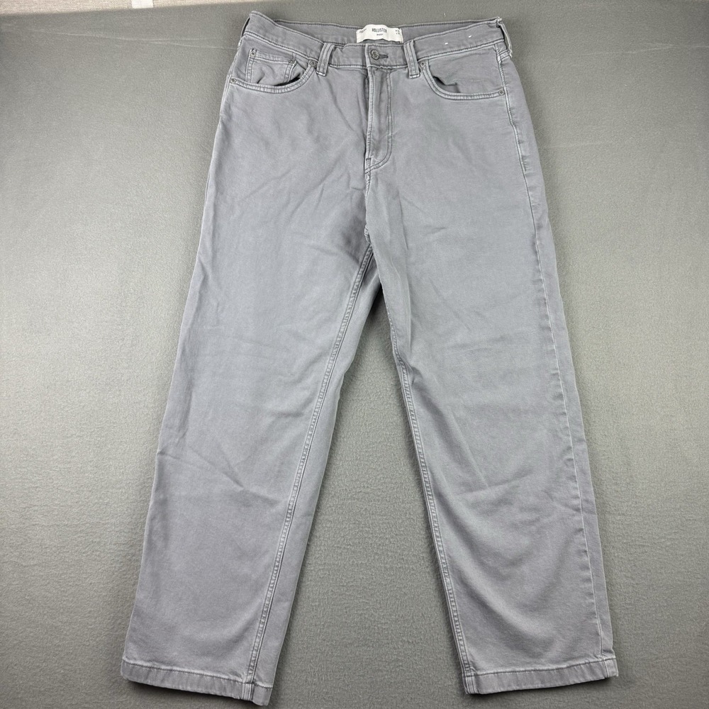 Hollister‎ Men's 33x32 Baggy Stretch Gray Gray Jeans Pants